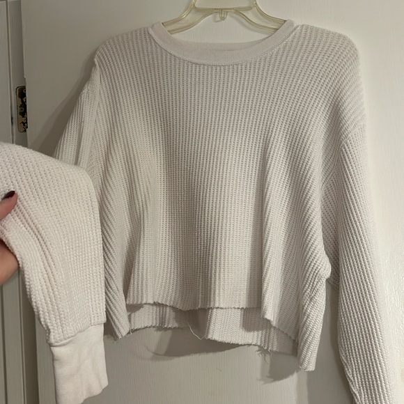 Brandy Melville Tops - Brandy Melville cropped waffle long sleeve